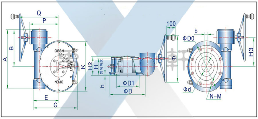 QDX3-C6二級不鏽鋼渦輪箱(圖1) QDX3-C6二級不鏽鋼渦輪箱(圖1)